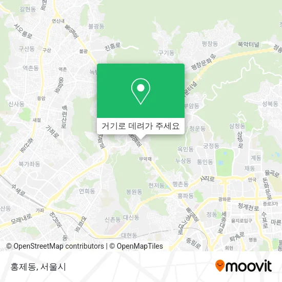 홍제동 지도
