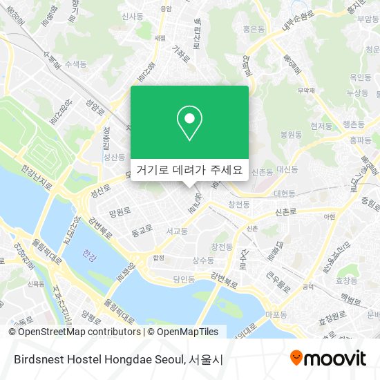 Birdsnest Hostel Hongdae Seoul 지도