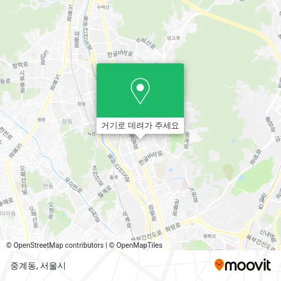 중계동 지도
