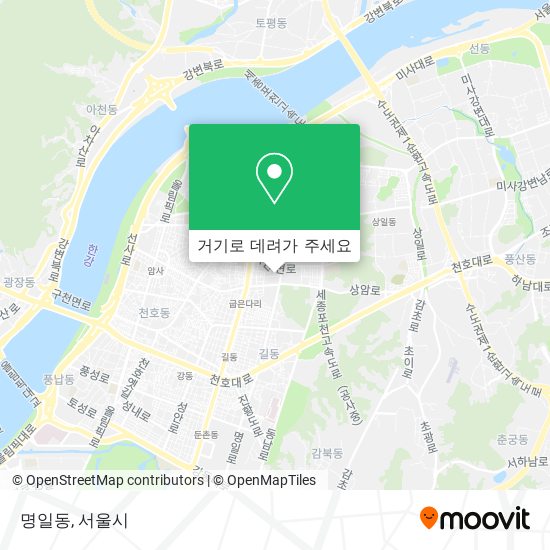 명일동 지도