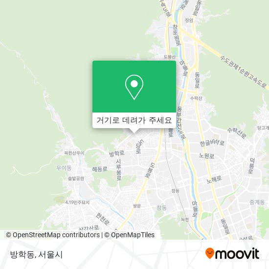 방학동 지도