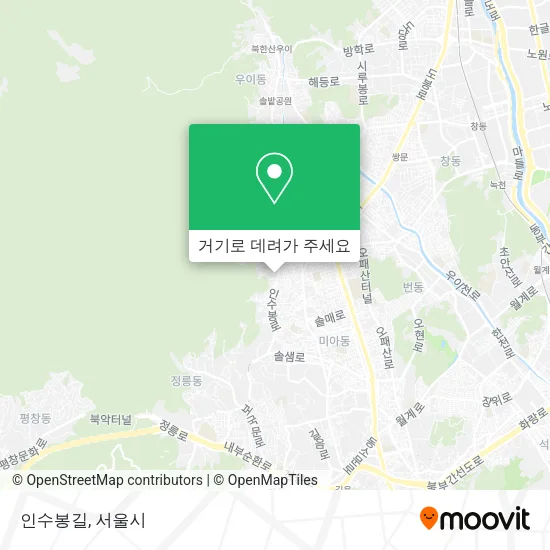 인수봉길 지도