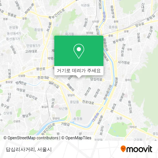 답십리사거리 지도