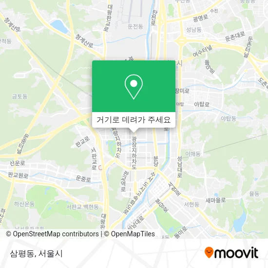 삼평동 지도
