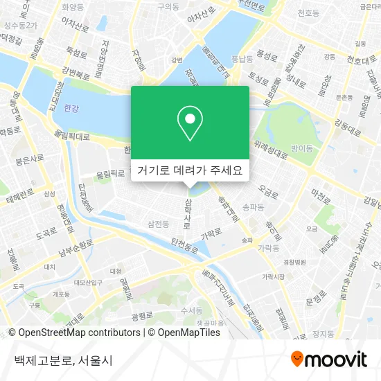 백제고분로 지도