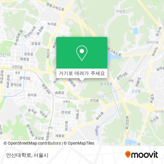안산대학로 지도