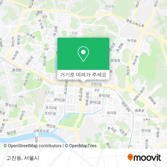 고잔동 지도