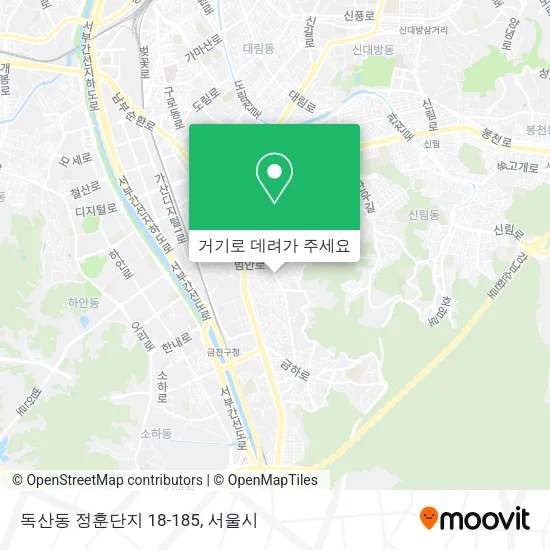 독산동 정훈단지 18-185 지도