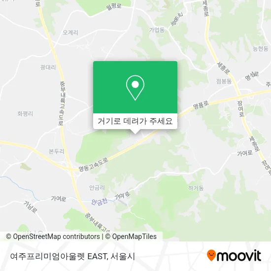 여주프리미엄아울렛 EAST 지도