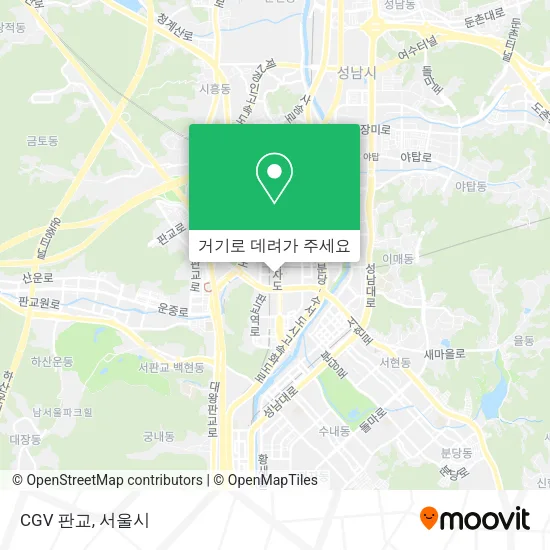CGV 판교 지도