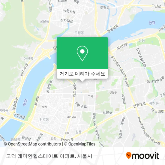 고덕 래미안힐스테이트 아파트 지도
