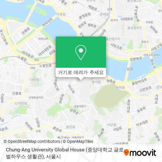 Chung-Ang University Global House (중앙대학교 글로벌하우스 생활관) 지도