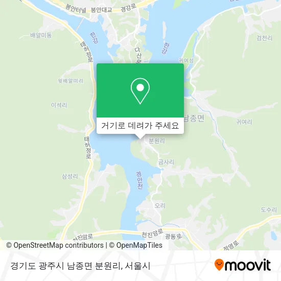 경기도 광주시 남종면 분원리 지도