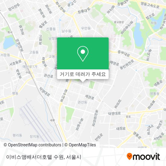 이비스앰배서더호텔 수원 지도