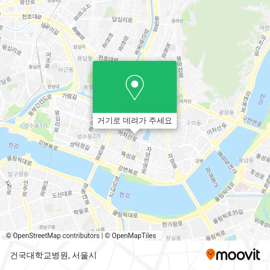 건국대학교병원 지도