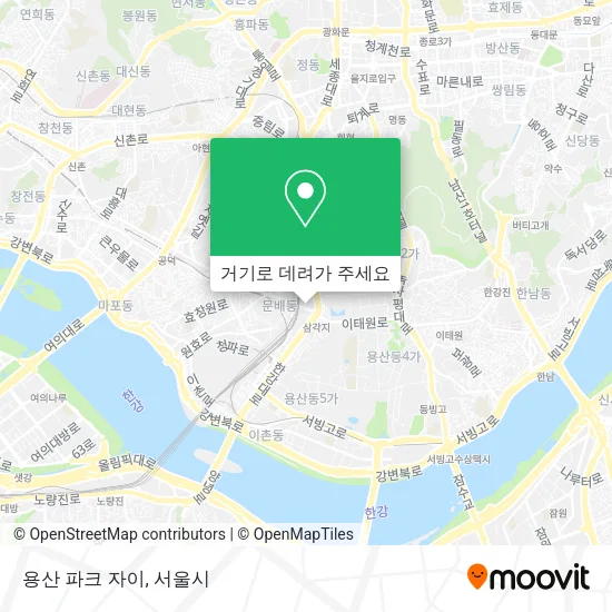 용산 파크 자이 지도