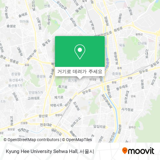 Kyung Hee University Sehwa Hall 지도