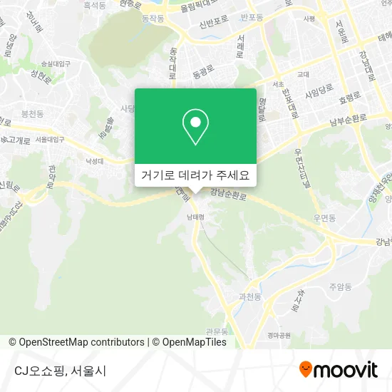 CJ오쇼핑 지도