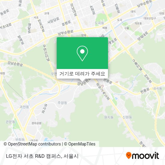 LG전자 서초 R&D 캠퍼스 지도