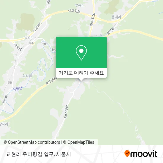 교현리 우이령길 입구 지도