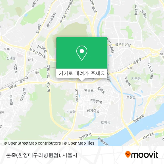 본죽(한양대구리병원점) 지도