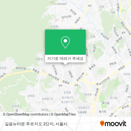길음뉴타운 푸르지오 2단지 지도