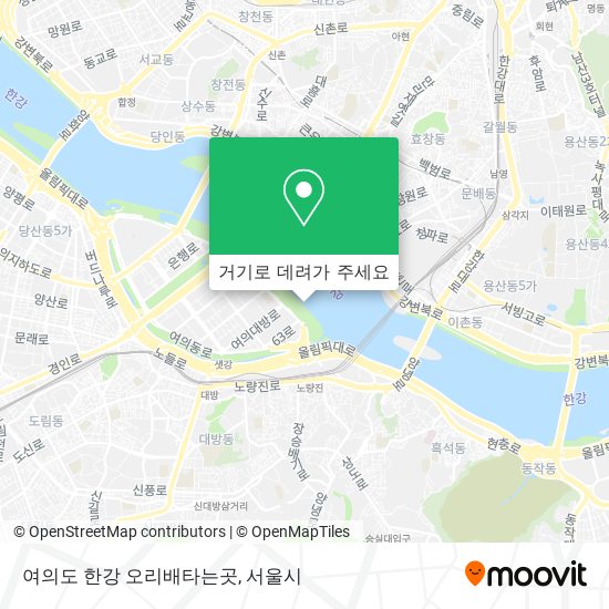 여의도 한강 오리배타는곳 지도