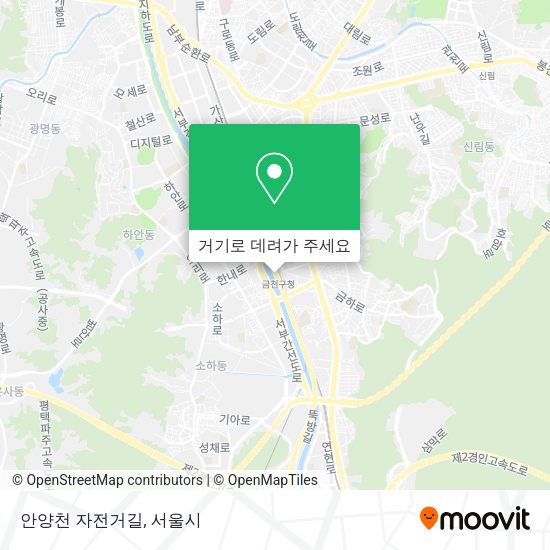 안양천 자전거길 지도