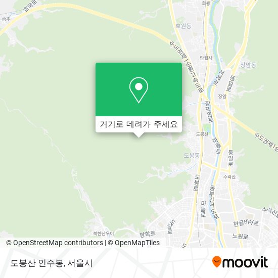 도봉산 인수봉 지도