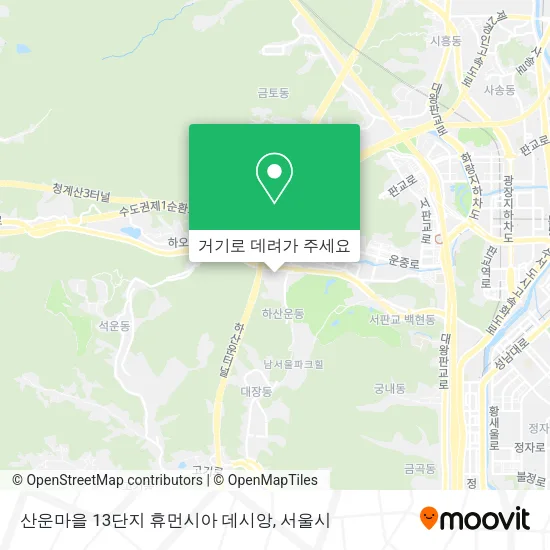 산운마을 13단지 휴먼시아 데시앙 지도