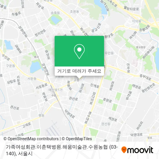 가족여성회관.이춘택병원.해움미술관.수원농협 (03-140) 지도