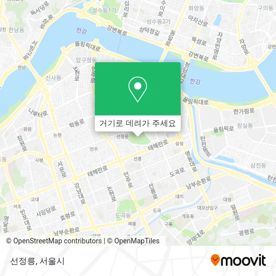 선정릉 지도