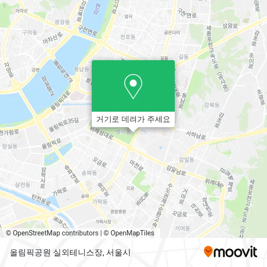 올림픽공원 실외테니스장 지도