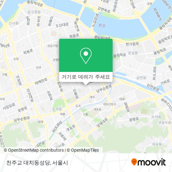 천주교 대치동성당 지도