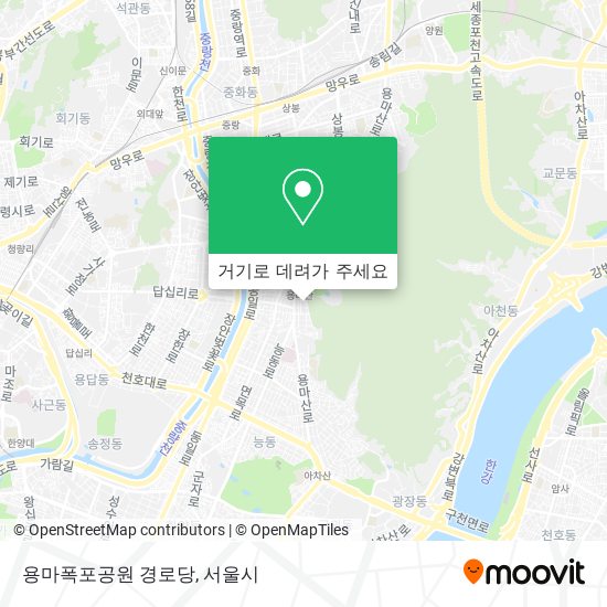 용마폭포공원 경로당 지도