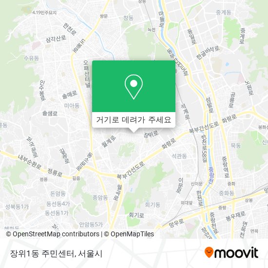 장위1동 주민센터 지도