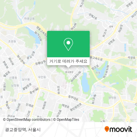 광교중앙역 지도