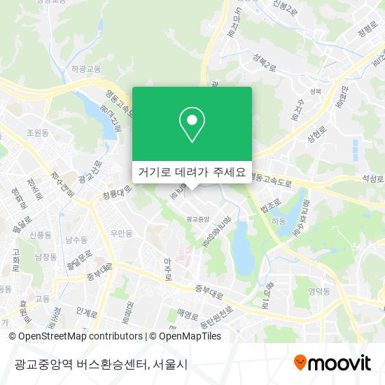 광교중앙역 버스환승센터 지도