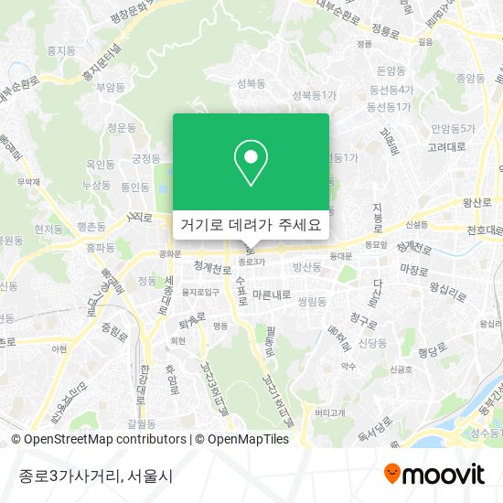 종로3가사거리 지도