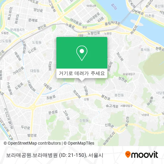 보라매공원.보라매병원 (ID: 21-150) 지도