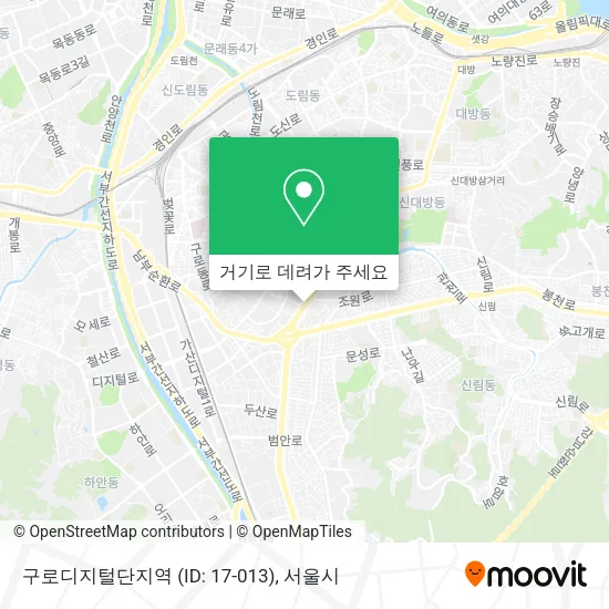 구로디지털단지역 (ID: 17-013) 지도
