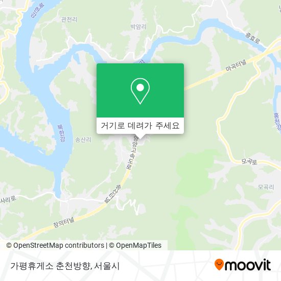 가평휴게소 춘천방향 지도
