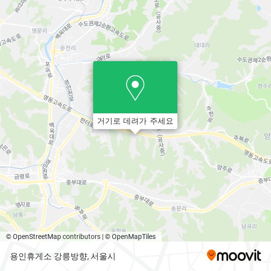 용인휴게소 강릉방향 지도