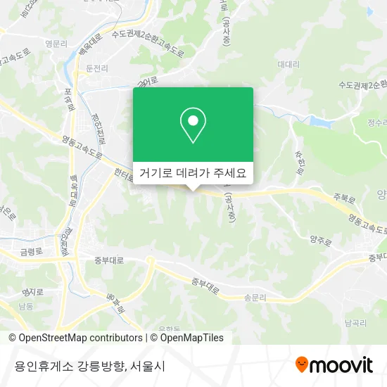 용인휴게소 강릉방향 지도