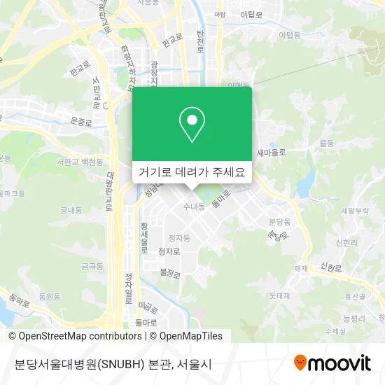 분당서울대병원(SNUBH) 본관 지도