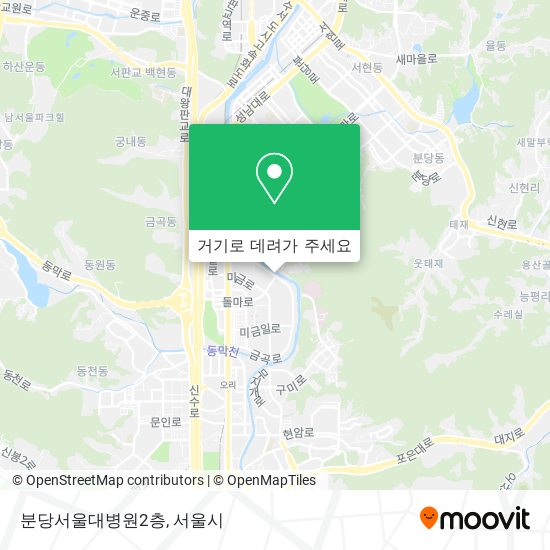 분당서울대병원2층 지도