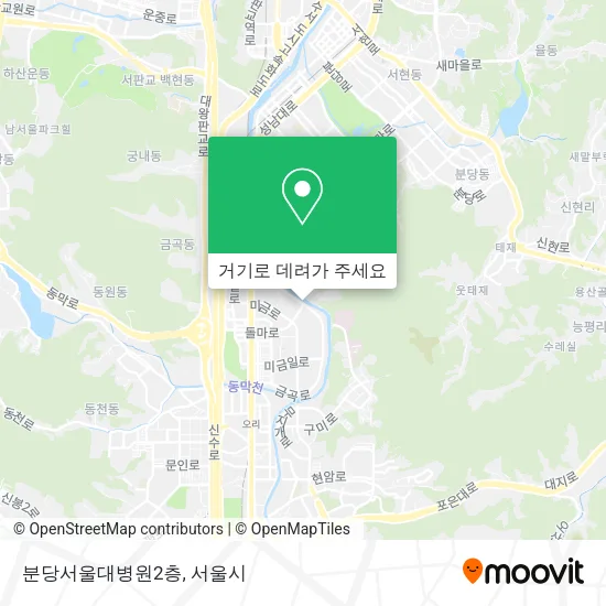 분당서울대병원2층 지도