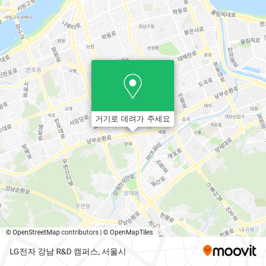 LG전자 강남 R&D 캠퍼스 지도