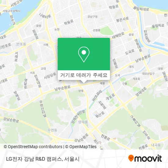 LG전자 강남 R&D 캠퍼스 지도