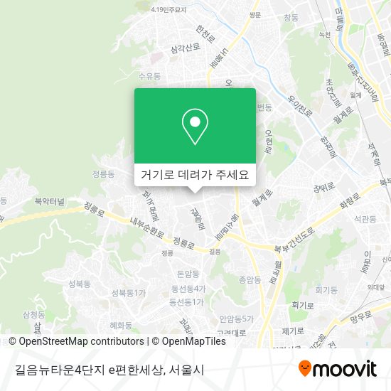 길음뉴타운4단지 e편한세상 지도